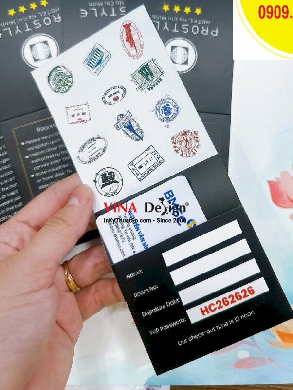 In túi giấy đựng thẻ từ khách sạn - INKTS816