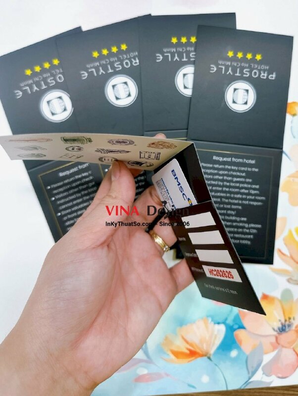 In túi giấy đựng thẻ từ khách sạn - INKTS816