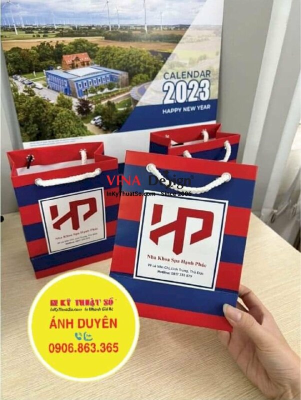 In túi giấy nha khoa spa, in bao bì túi giấy - INKTS924