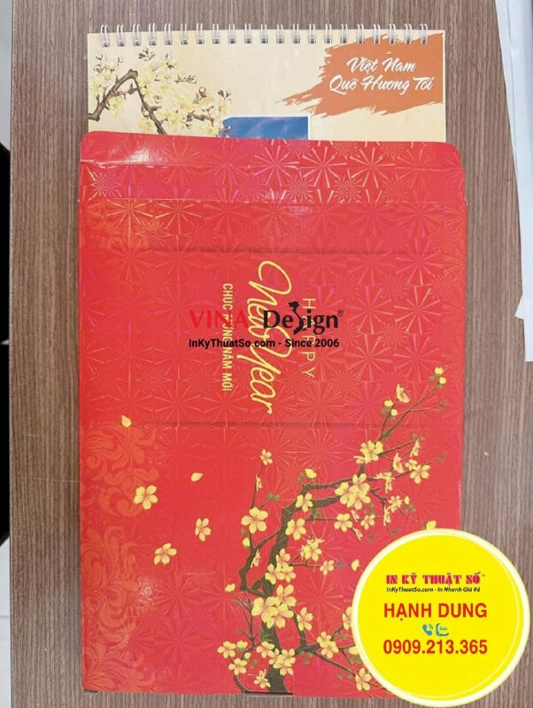 Làm lịch để bàn chữ A 19cm x 22cm, in lịch Tết công ty thiết kế, vẽ, xây dựng công trình kiến trúc style Nhật Bản - INKTS1017