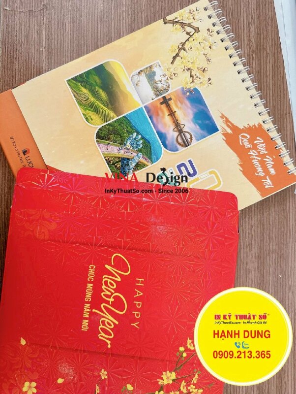 Làm lịch để bàn chữ A 19cm x 22cm, in lịch Tết công ty thiết kế, vẽ, xây dựng công trình kiến trúc style Nhật Bản - INKTS1017