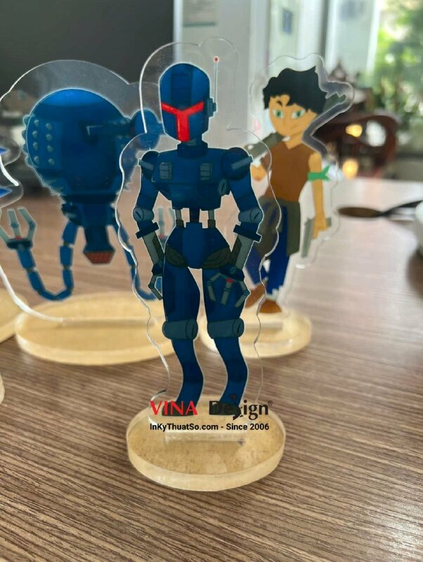 Làm standee Mica trong để bàn, cắt CNC tạo hình nhân vật, mô hình - INKTS3554