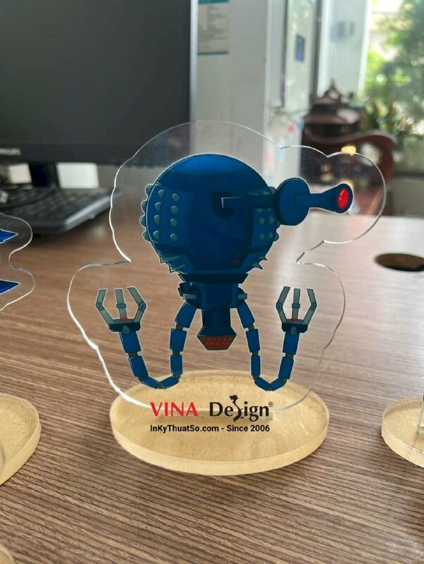 Làm standee Mica trong để bàn, cắt CNC tạo hình nhân vật, mô hình - INKTS3554