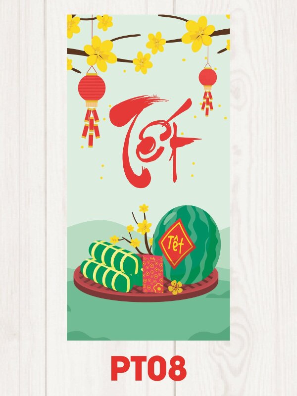 Mẫu file in bao lì xì Tết - Mã PT08 - INKTS2464