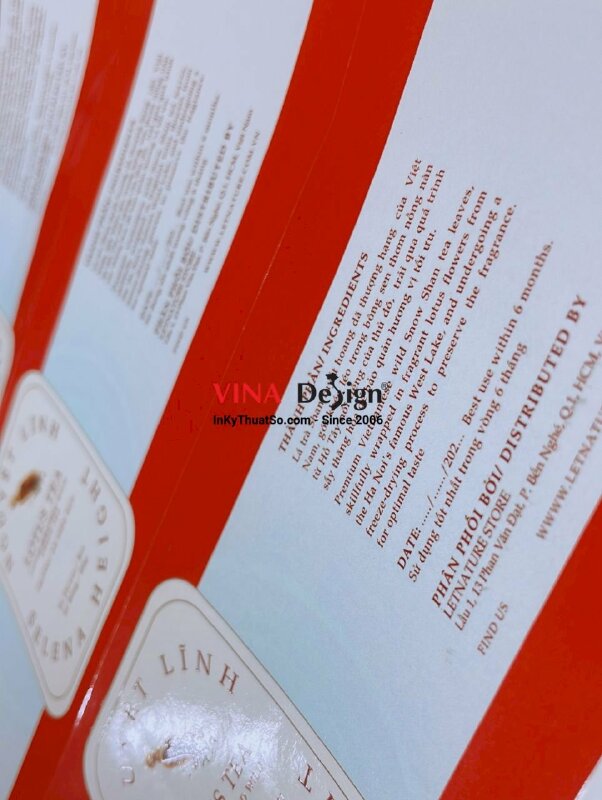 Tem dán túi zip đựng trà size lớn in giấy nhãn theo yêu cầu - INKTS1131