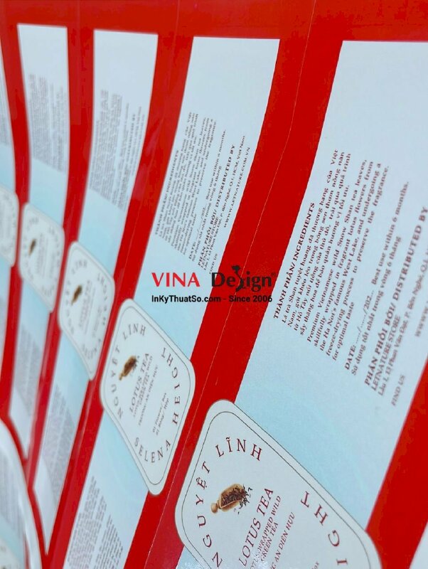 Tem dán túi zip đựng trà size lớn in giấy nhãn theo yêu cầu - INKTS1131