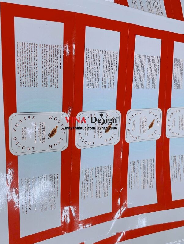 Tem dán túi zip đựng trà size lớn in giấy nhãn theo yêu cầu - INKTS1131