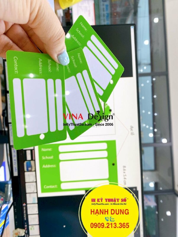 Thẻ hành lý in logo, làm tag hành lý, tag vali in logo bằng nhựa - INKTS641