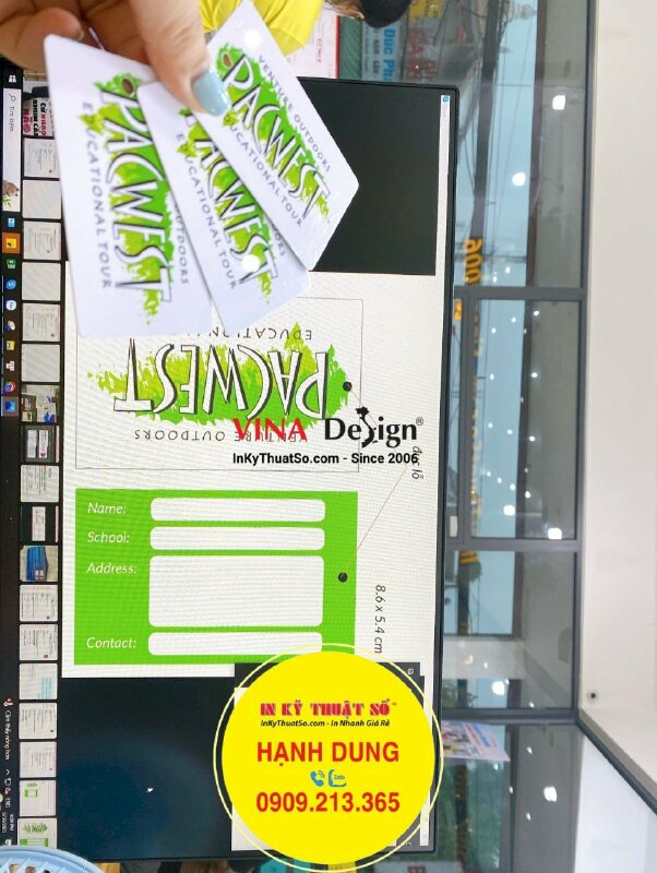 Thẻ hành lý in logo, làm tag hành lý, tag vali in logo bằng nhựa - INKTS641