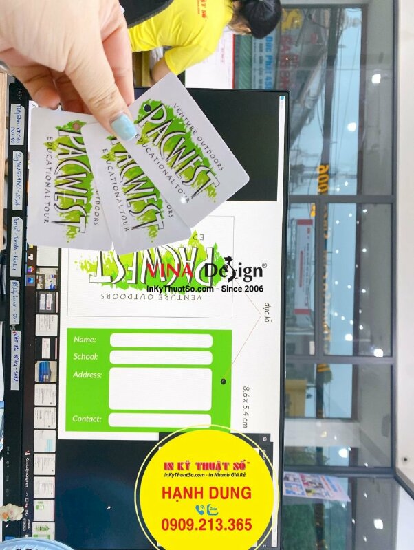 Thẻ hành lý in logo, làm tag hành lý, tag vali in logo bằng nhựa - INKTS641