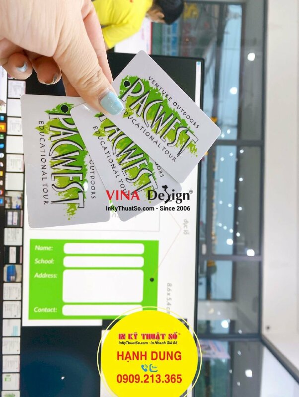 Thẻ hành lý in logo, làm tag hành lý, tag vali in logo bằng nhựa - INKTS641