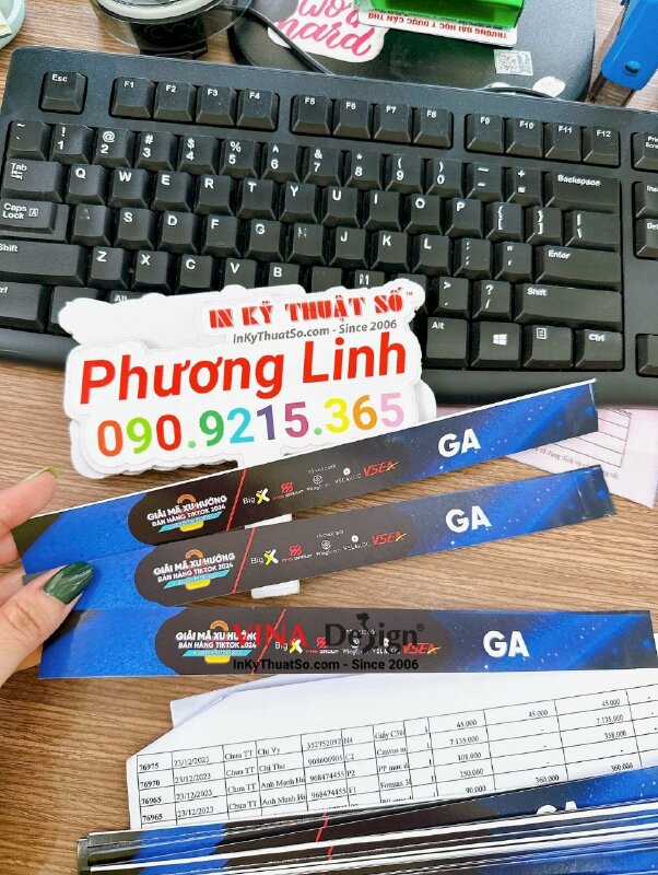 Vòng tay giấy dùng 1 lần, vòng tay giấy sự kiện khóa học đào tạo bán hàng trực tuyến - INKTS1096