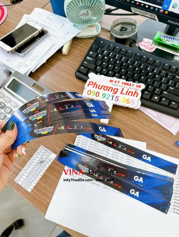 Vòng tay giấy dùng 1 lần, vòng tay giấy sự kiện khóa học đào tạo bán hàng trực tuyến - INKTS1096