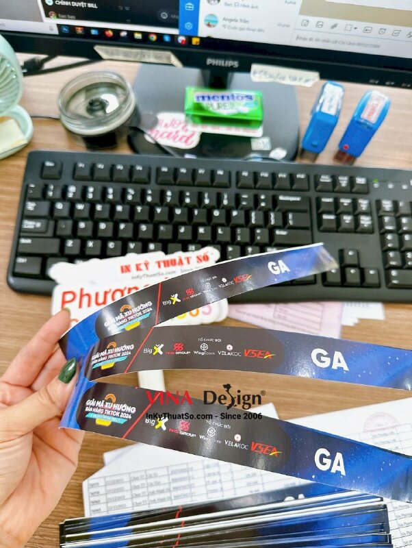 Vòng tay giấy dùng 1 lần, vòng tay giấy sự kiện khóa học đào tạo bán hàng trực tuyến - INKTS1096