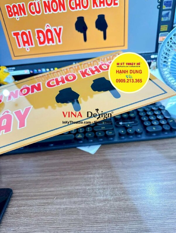 Bảng hướng dẫn, chỉ dẫn bằng Mica cho quán nhậu - INKTS3628