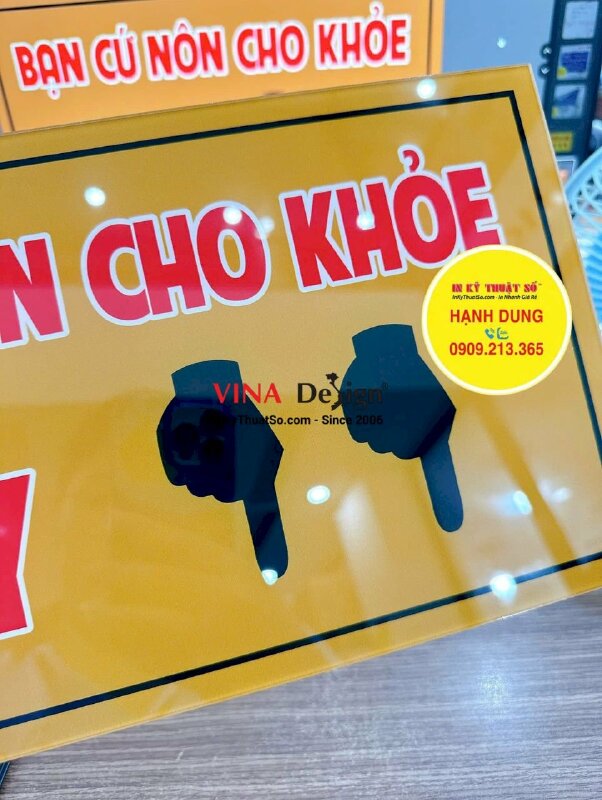 Bảng hướng dẫn, chỉ dẫn bằng Mica cho quán nhậu - INKTS3628