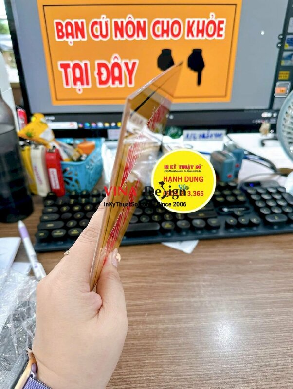 Bảng hướng dẫn, chỉ dẫn bằng Mica cho quán nhậu - INKTS3628
