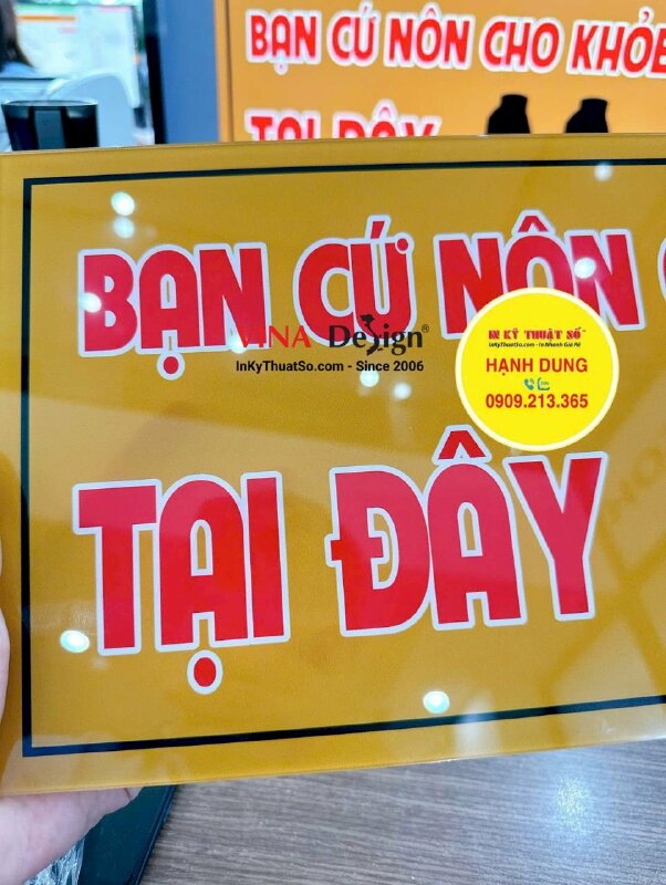 Bảng hướng dẫn, chỉ dẫn bằng Mica cho quán nhậu - INKTS3628