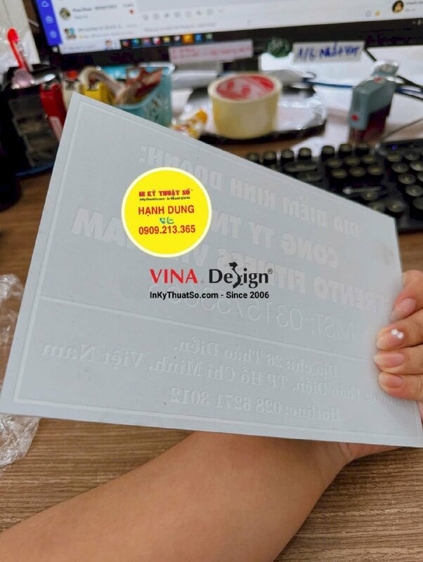 Bảng tên công ty in UV mica Địa điểm kinh doanh - INKTS3627
