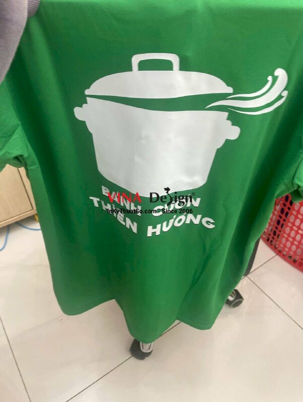 In áo thun đồng phục tiệm bánh cuốn, Pet nhiệt ủi áo thun khách hàng mang đến - INKTS3654