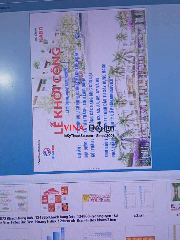 In backdrop Lễ Khởi Công khổ lớn, in bạt hiflex lấy ngay trong ngày - INKTS3609