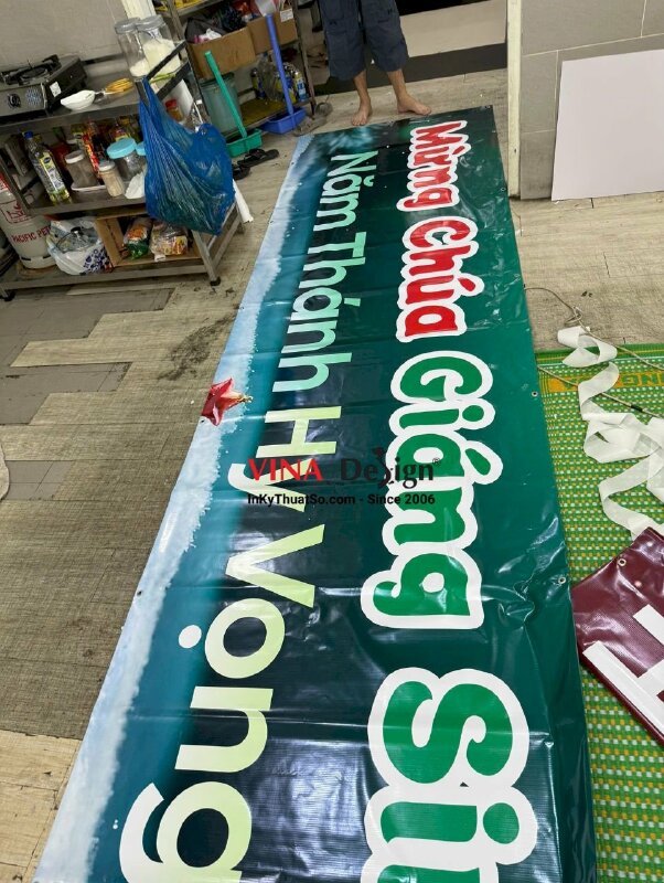 In băng rôn Mừng Chúa Giáng Sinh, băng rôn Giáng Sinh, băng rôn Noel, Merry Christmas - INKTS3667