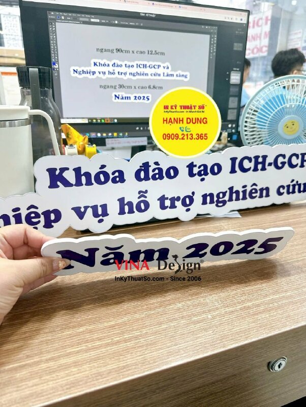 In banner chữ Formex trang trí văn phòng, cắt CNC theo viền - INKTS3648