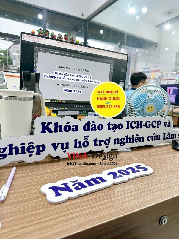In banner chữ Formex trang trí văn phòng, cắt CNC theo viền - INKTS3648