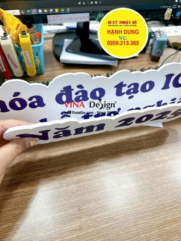 In banner chữ Formex trang trí văn phòng, cắt CNC theo viền - INKTS3648