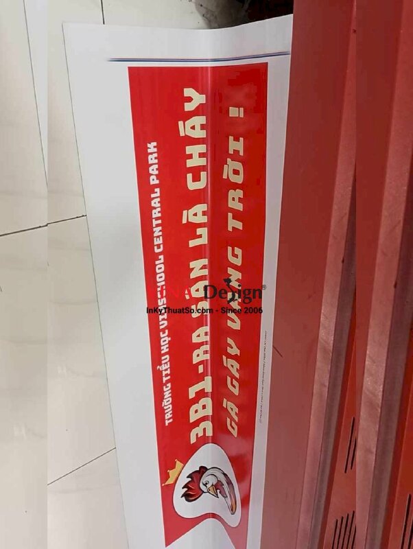 In banner ngang cổ vũ lớp tiểu học, bạt hiflex 3.8dzem, đóng khoen 4 góc - INKTS3602