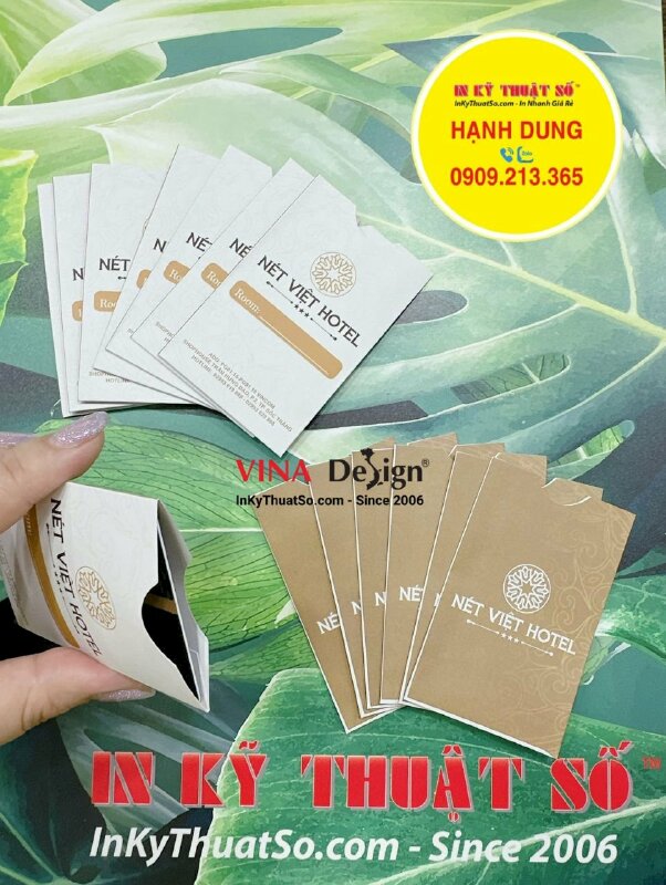 In bao giấy đựng thẻ nhựa khách sạn - INKTS866