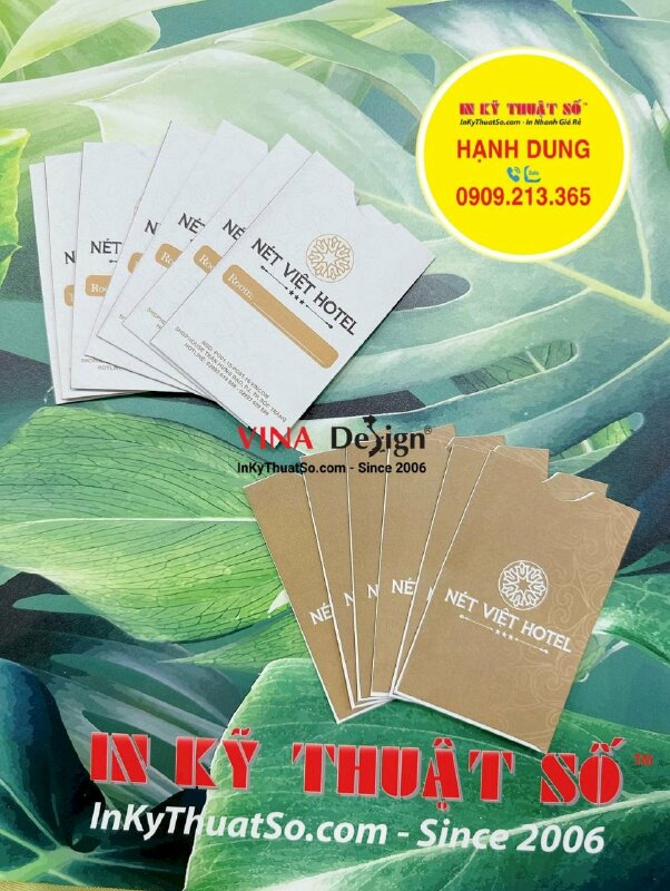 In bao giấy đựng thẻ nhựa khách sạn - INKTS866