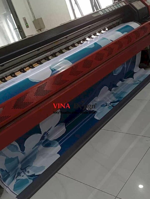 In bạt hiflex đế xám (bạt hiflex 2 da) đế ghi/xám, phông nền showroom, store, cửa hàng - INKTS3600