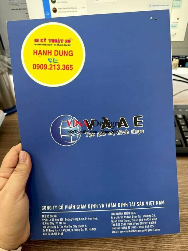 In bìa sổ tay theo yêu cầu, in bìa sổ cứng bế ô cửa sổ - INKTS855