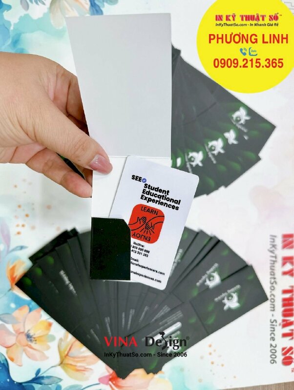 In bọc giấy đựng thẻ nhựa PVC thẻ phòng homestay - INKTS1220