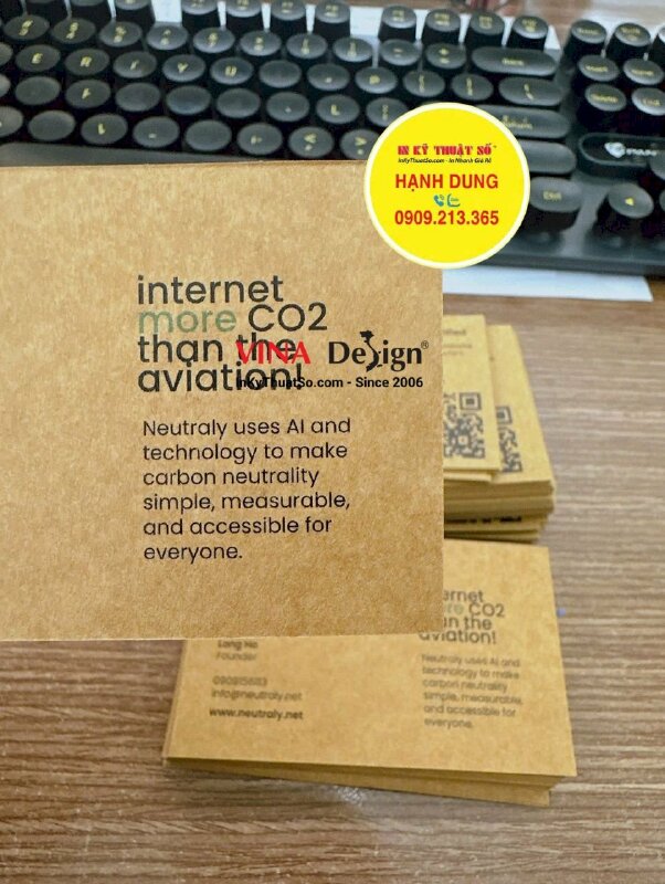 In card visit Founder Nhà sáng lập công ty, in nhanh card visit giấy Kraft nâu - INKTS3638