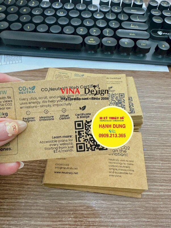 In card visit Founder Nhà sáng lập công ty, in nhanh card visit giấy Kraft nâu - INKTS3638