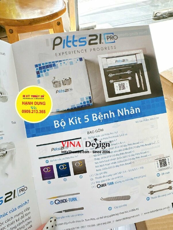 In Catologue thông tin sản phẩm Nha Khoa, catalogue khổ A5 đứng, bấm ghim giữa - INKTS3662