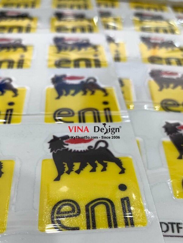 In DTF UV logo hãng dầu nhớt xe dán lên vật phẩm bất kỳ - INKTS1067