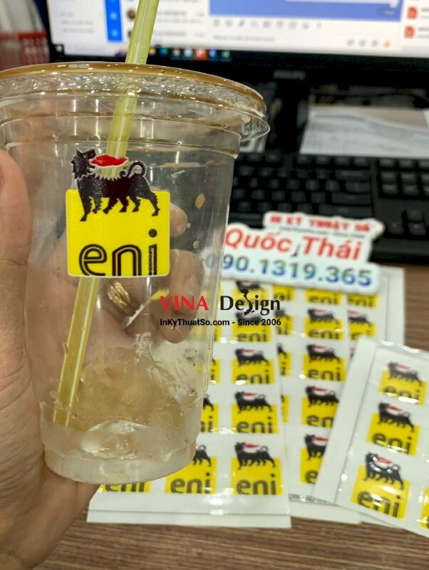 In DTF UV logo hãng dầu nhớt xe dán lên vật phẩm bất kỳ - INKTS1067