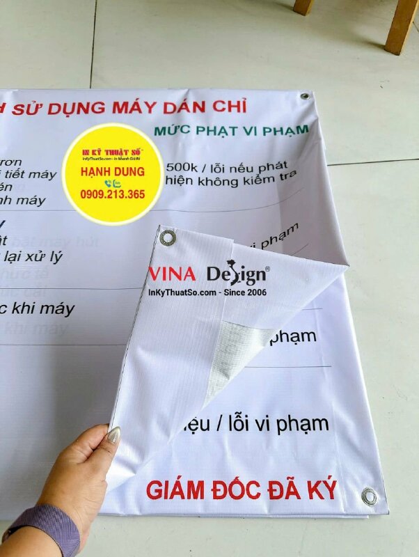 In Hiflex mực dầu đóng khoen - Bạt 3.2 dzem - INKTS109