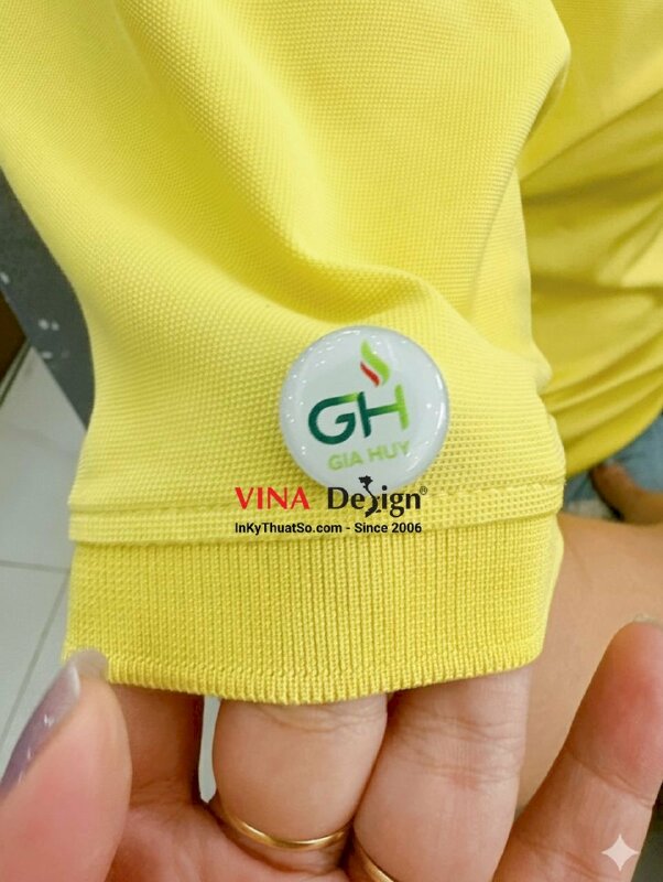 In huy hiệu cài áo theo yêu cầu, huy hiệu nhựa đổ keo, mặt sau nam châm hình logo công ty cài áo số lượng ít - INKTS1284