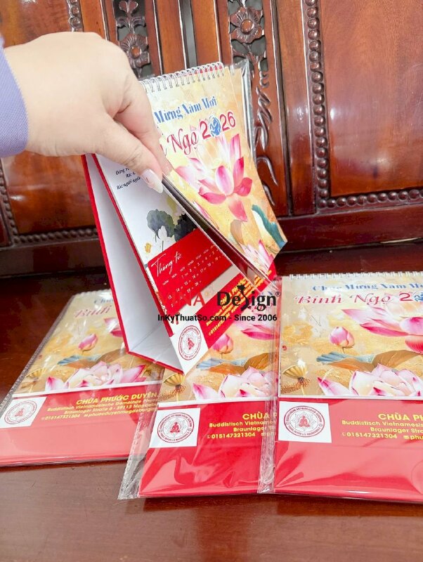 In lịch bàn chữ A 20cm x 20cm in 300 cuốn - INKTS218