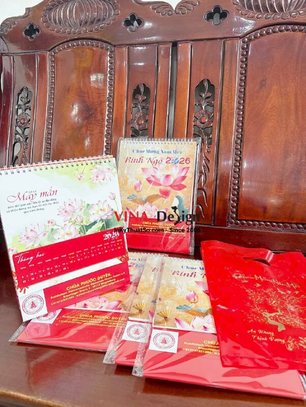 In lịch bàn chữ A 20cm x 20cm in 300 cuốn - INKTS218