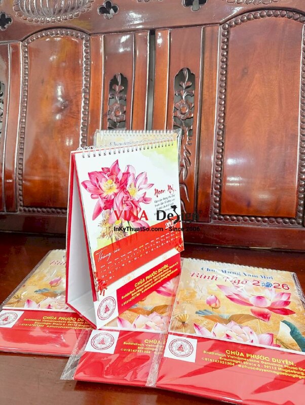 In lịch bàn chữ A 20cm x 20cm in 300 cuốn - INKTS218