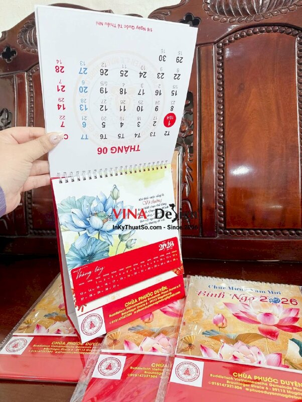 In lịch bàn chữ A 20cm x 20cm in 300 cuốn - INKTS218