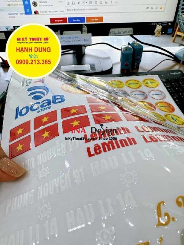 In logo tem dán UV DTF theo yêu cầu - INKTS1115