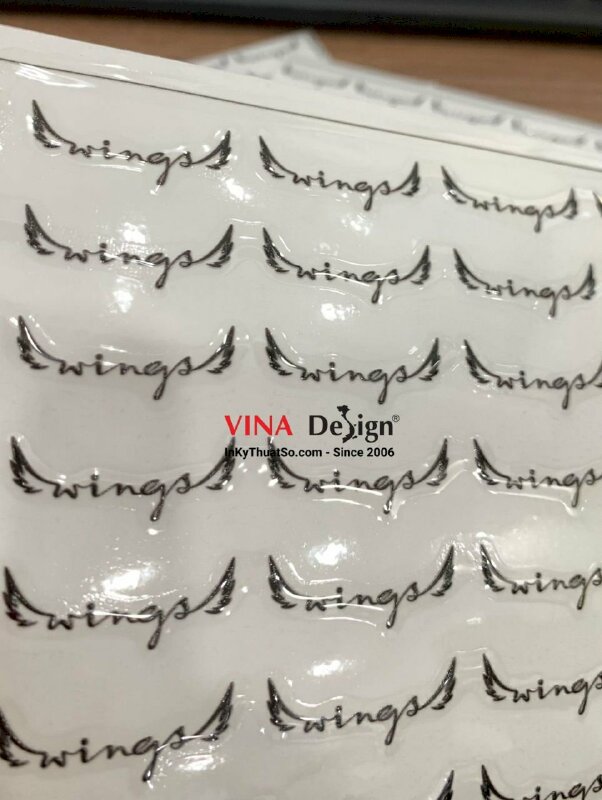 In logo tem UV DTF dán dụng cụ cho trung tâm đào tạo nghề thẩm mỹ - INKTS1061