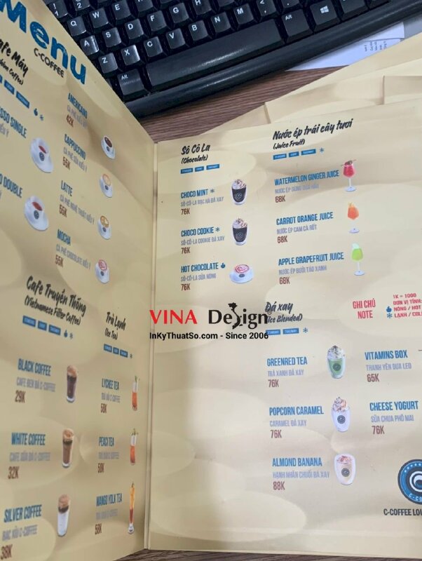 In menu quán coffee lounge & music - INKTS523