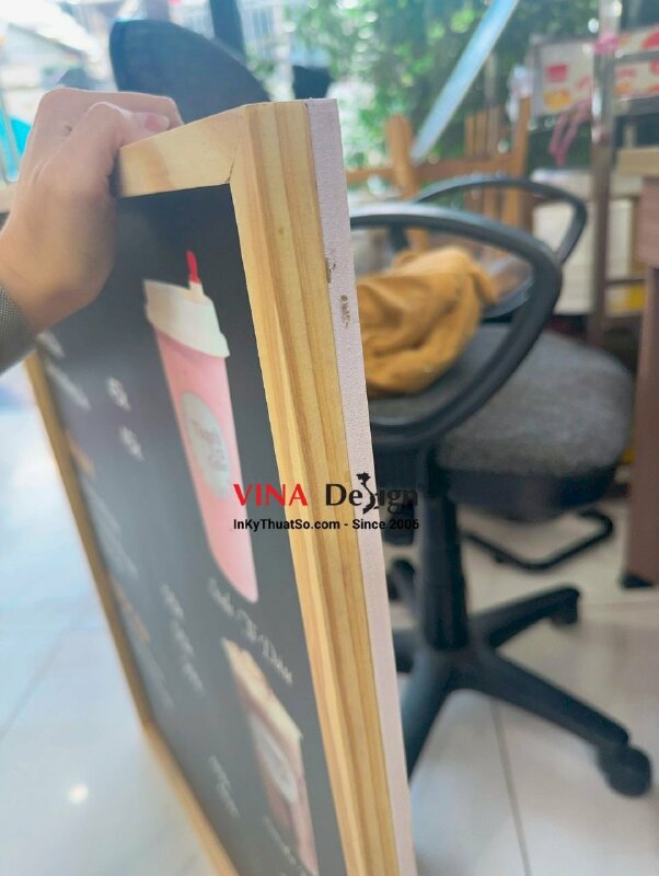In menu treo tường, làm bảng menu treo tường quán coffee - INKTS695